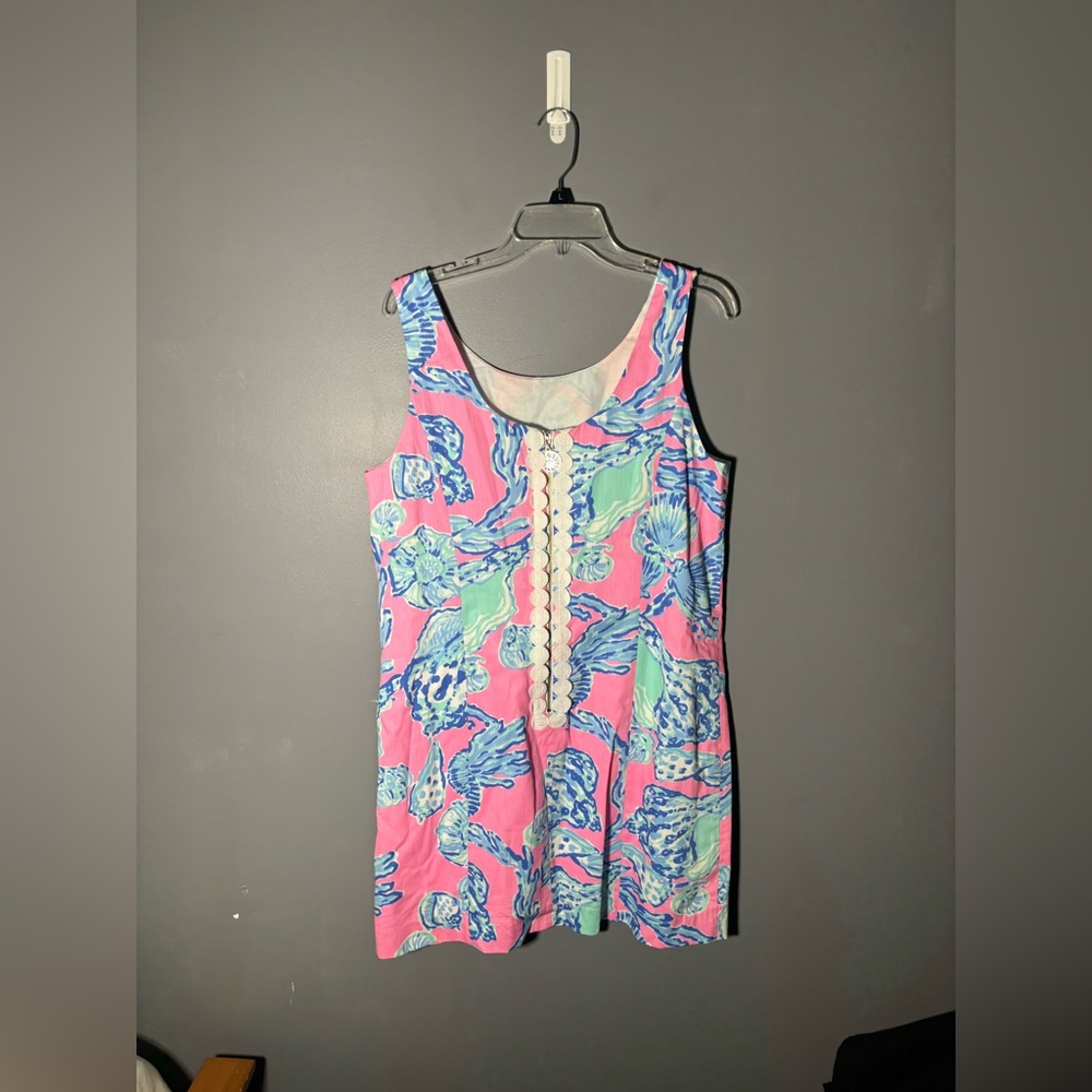 Lilly Pulitzer Cathy Shift Dress in Barefoot Princess Size 14 - Picture 4 of 7